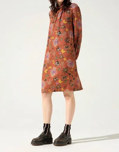 Cotélac Perfume Of Autumn Dress In Rust In Multi