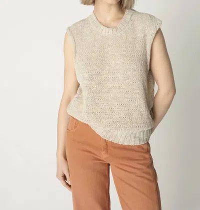 Pre-owned Cotélac Pre-loved Aveline Knit Tank Top In Natural In White