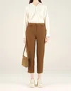 Cotélac Straight Trousers In Bronze In Gold