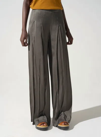 Cotélac Wide & Flowing Pants In Carbone In Gray