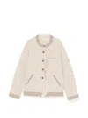 Cotemp Ruffled Button Jacket In Neutral