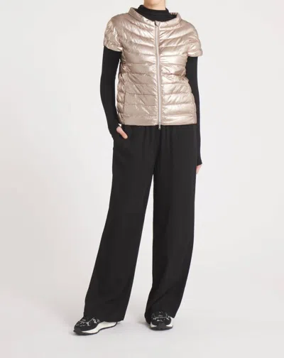 Cotes Of London St. Ives Down Vest In Metallic Gold