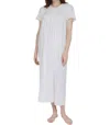 Cotn Collection Smocked Flutter Sleeve Gown In White