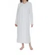 Cotn Collection Smocked Long Sleeve Nightgown In White In White