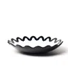 Coton Colors Arabesque Scallop Pasta Bowl In Black