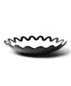 Coton Colors Arabesque Scallop Pasta Bowl In Black