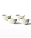 Coton Colors Arabesque Trim Small Bowls, Set Of 4 In White