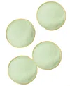 Coton Colors Block Round Placemat Set Of 4, Service For 4 In Safe