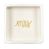 Coton Colors By Laura Johnson Mr. And Mrs. Square Trinket Bowl Set/2 In White