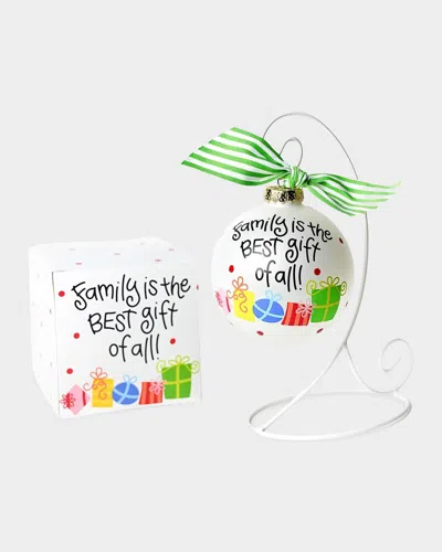 Coton Colors Family Is The Best Gift Christmas Ornament With Stand In White