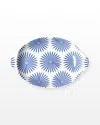 Coton Colors Iris Blue Burst Small Handled Oval Platter