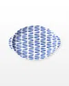 Coton Colors Iris Blue Drop Large Handled Oval Platter In Blue