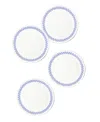 Coton Colors Iris Blue Drop Round Placemat, Set Of 4 In Blue