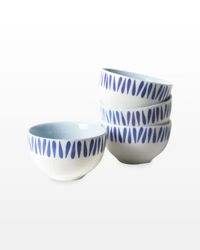 Coton Colors Iris Blue Drop Small Bowls, Set Of 4