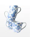 Coton Colors Iris Blue Sprout Mug, Set Of 4 In Multi