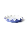 Coton Colors Iris Burst 8" Ruffle Pie Dish In Blue