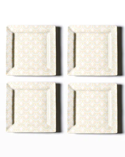 Coton Colors Layered Arabesque Square Platter In Neutral