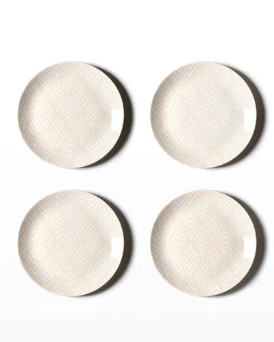 Coton Colors Layered Diamond Dinner Plates, Set Of 4 In Neutral