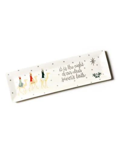 Coton Colors O Holy Night In Color Skinny Rectangle Tray In White