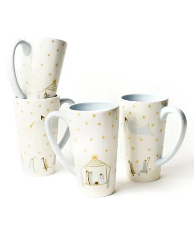 Coton Colors O Holy Night Tall Mug, Set Of 4 In Multi