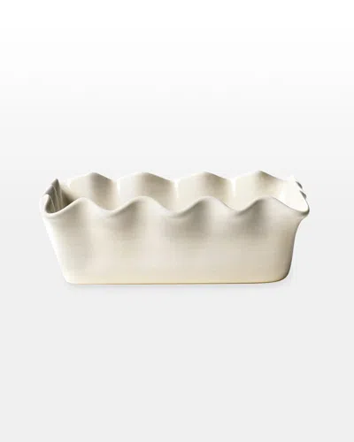 Coton Colors Signature White Ruffle Loaf Pan In Neutral