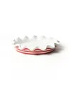 Coton Colors Stripe 8" Ruffle Pie Dish In Red