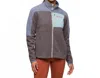 Cotopaxi Abrazo Fleece Full-zip Jacket In Tempest/cinder In Brown