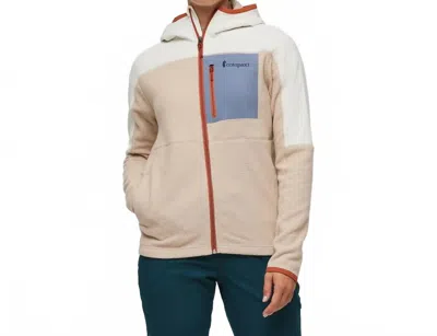 Cotopaxi Abrazo Fleece Hooded Full-zip Jacket In Bone/oatmeal In Brown