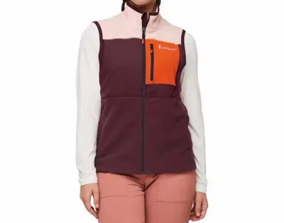 Cotopaxi Abrazo Fleece Vest In Rosewood/wine In Brown