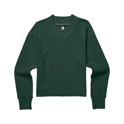 Cotopaxi Atajo Long-sleeve Waffle V-neck In Green