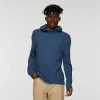 Cotopaxi Atajo Long-sleeve Waffle Hoodie In Blue