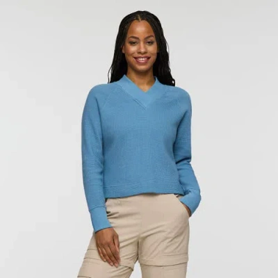Cotopaxi Atajo Long-sleeve Waffle V-neck In Animal Print