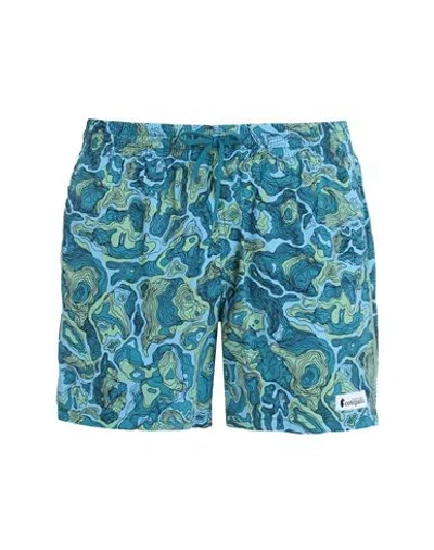 Cotopaxi Brinco Short - Print Man Swim Trunks Light Blue Size Xl Recycled Nylon, Elastane