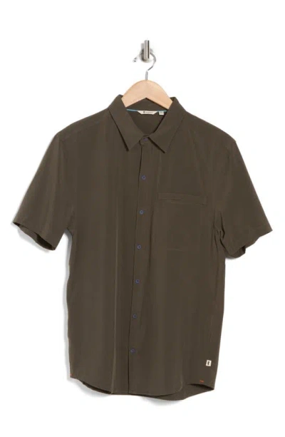 Cotopaxi Cambio Short Sleeve Button-up Shirt In Iron