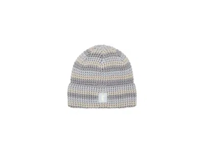 Cotopaxi Chunky Striped Beanie Knit Hats Smoke Vapor And Mineral, Polyester In Gray