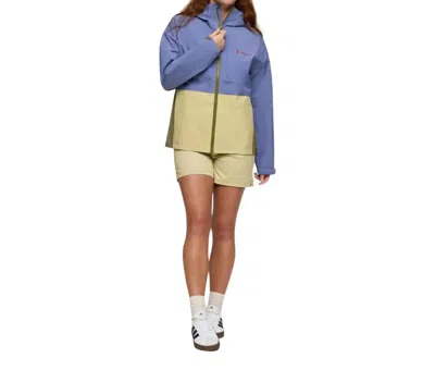 Cotopaxi Cielo Rain Jacket In Blue Smoke & Grain In Yellow