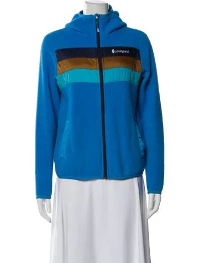 Pre-owned Cotopaxi Colorblock Pattern Biker Jacket In Blue