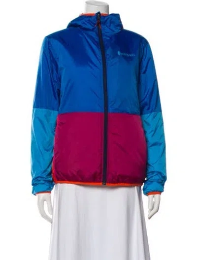 Pre-owned Cotopaxi Colorblock Pattern Coat In Blue