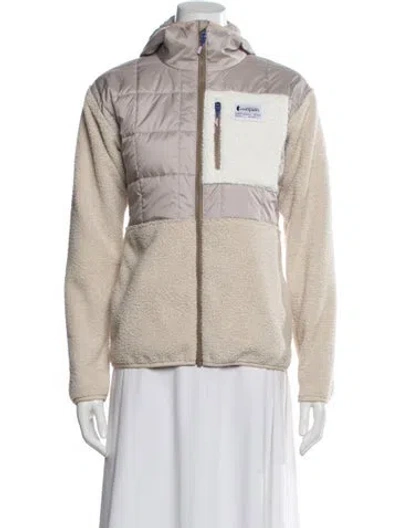 Pre-owned Cotopaxi Colorblock Pattern Faux Fur Jacket In Neutral