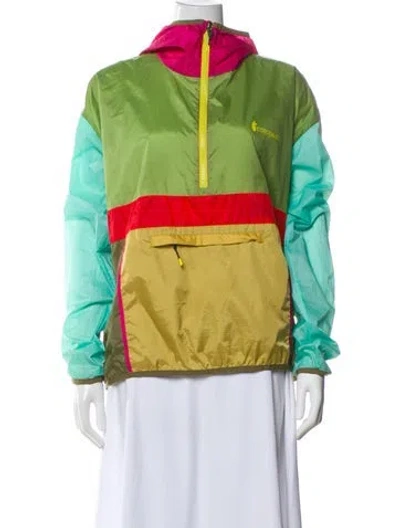 Pre-owned Cotopaxi Colorblock Pattern Jacket In Green