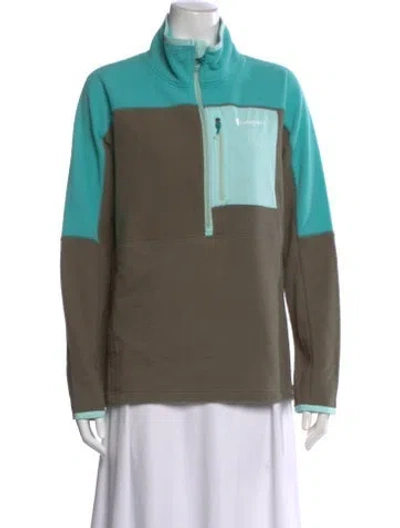 Pre-owned Cotopaxi Colorblock Pattern Mock Neck Sweater In Multi