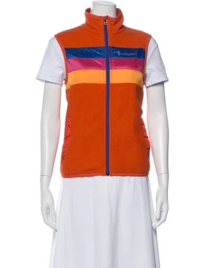Pre-owned Cotopaxi Colorblock Pattern Vest In Orange