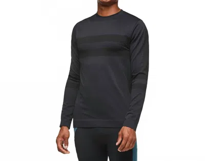 Cotopaxi Debajo Seamless Baselayer Crew Top In Black Stripes In Multi