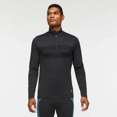 Cotopaxi Debajo Seamless Baselayer Quarter-zip In Black