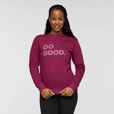 Cotopaxi Do Good Crew Sweatshirt In Burgundy