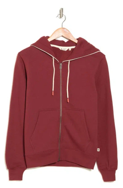 Cotopaxi Do Good Organic Cotton Blend Graphic Zip-up Hoodie In Burgundy
