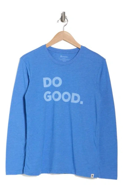 Cotopaxi Do Good Organic Cotton Blend Long Sleeve T-shirt In Blue