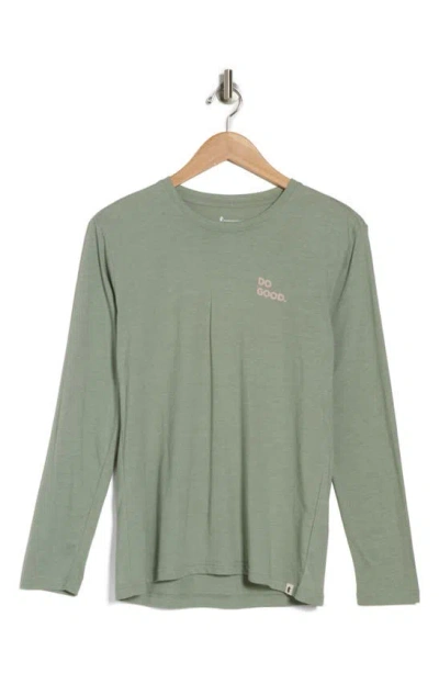 Cotopaxi Do Good Organic Cotton Blend Long Sleeve T-shirt In Silver Leaf