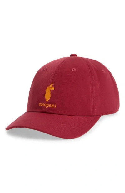Cotopaxi Embroidered Dad Hat In Burgundy