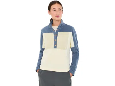 Cotopaxi Encima Fleece Pullover Women's Clothing Slate/chalk: Sm, Polyester In White